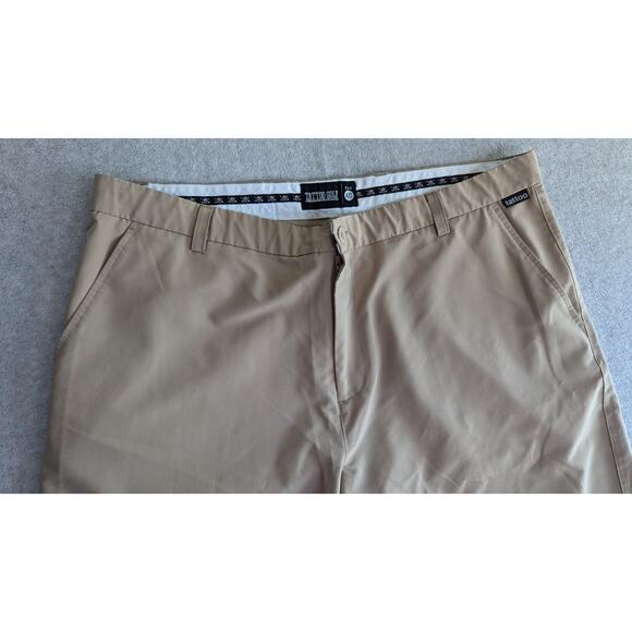 Tattoo Golf‎ Men Shorts Size 40 Performance Chino Preppy 10" Inseam Beige - Picture 2 of 9